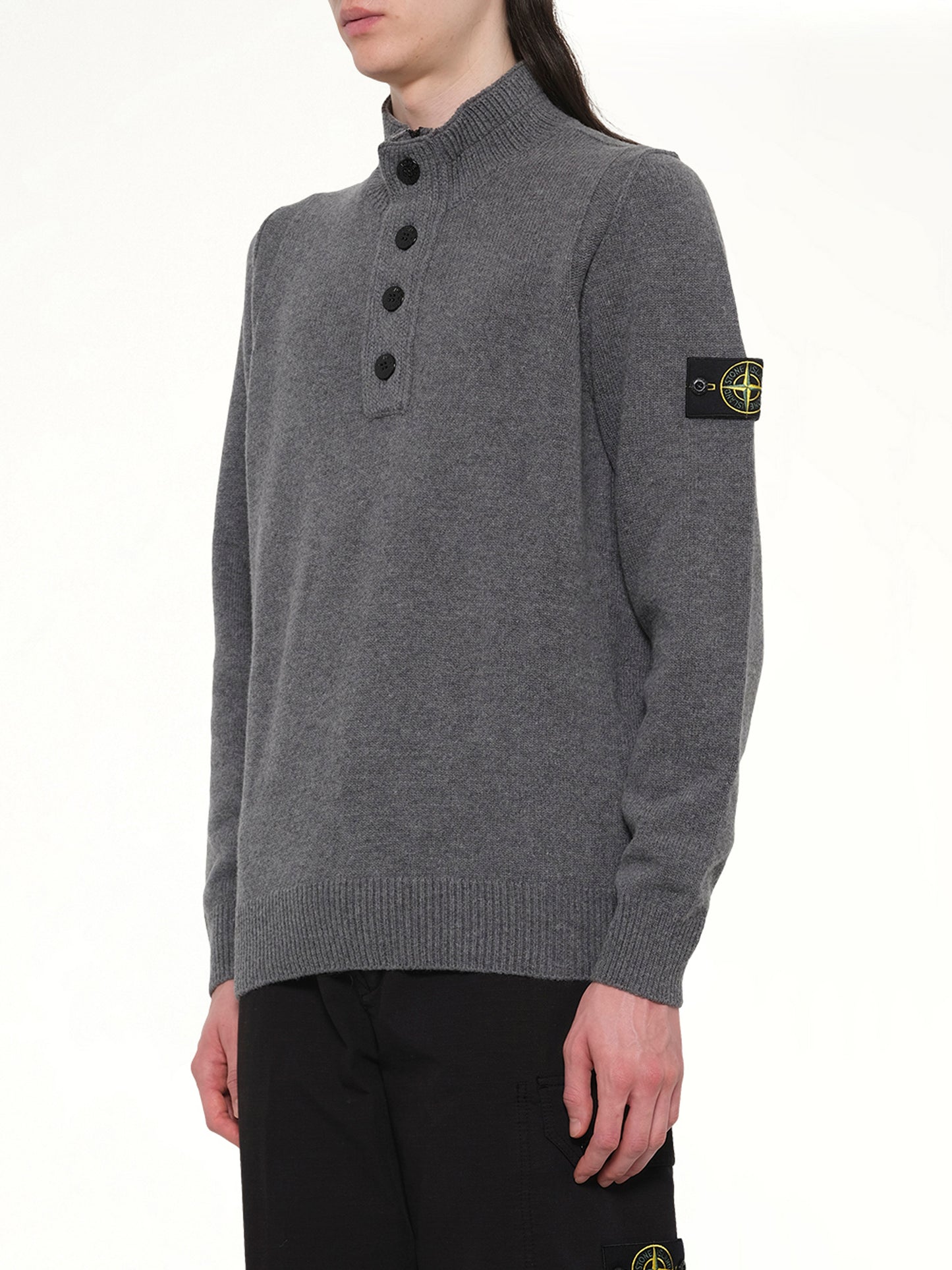 510004 Lambs Wool LS Polo in Cement Melange