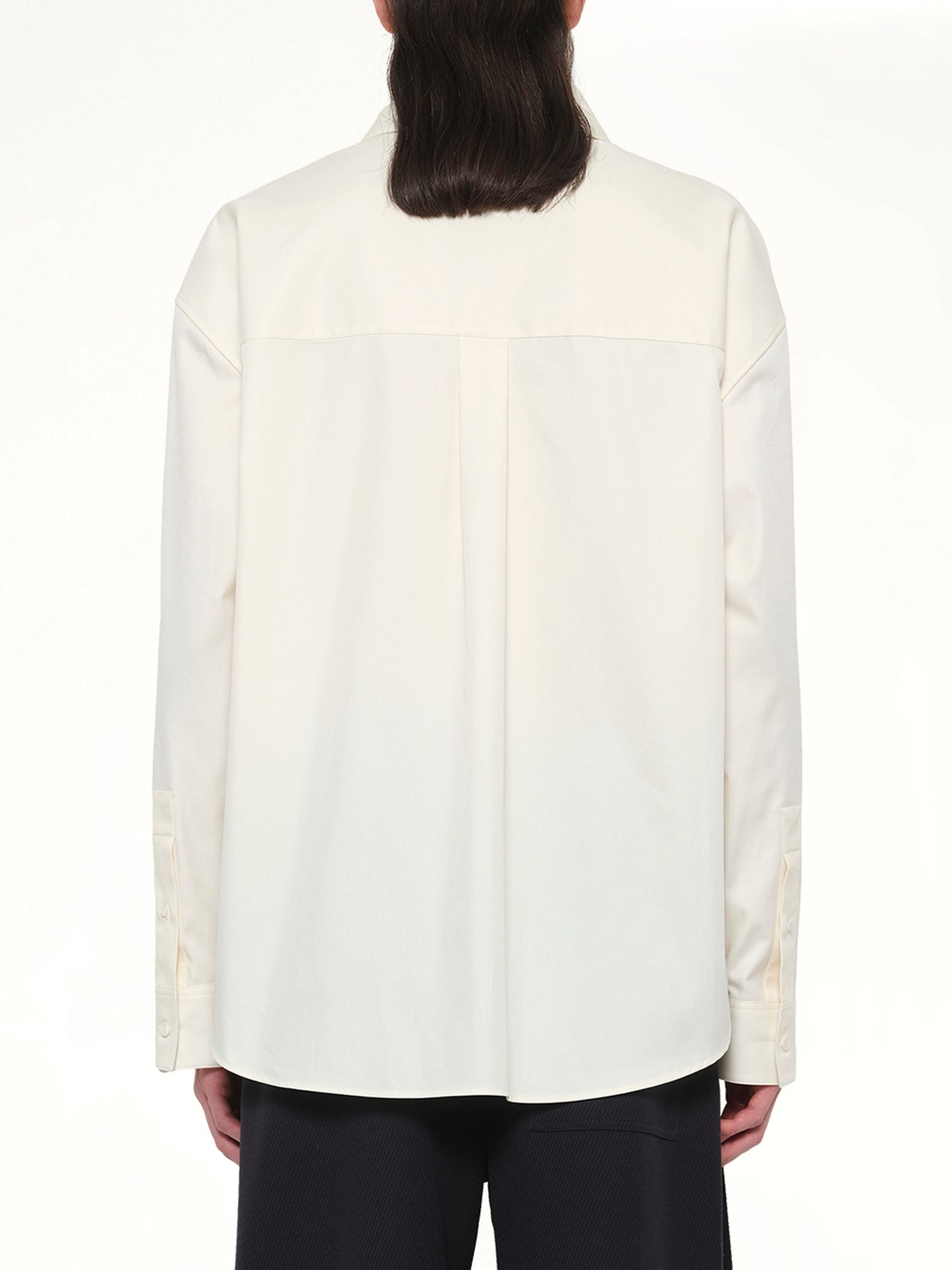 Anagram Embroidered Shirt in Ecru