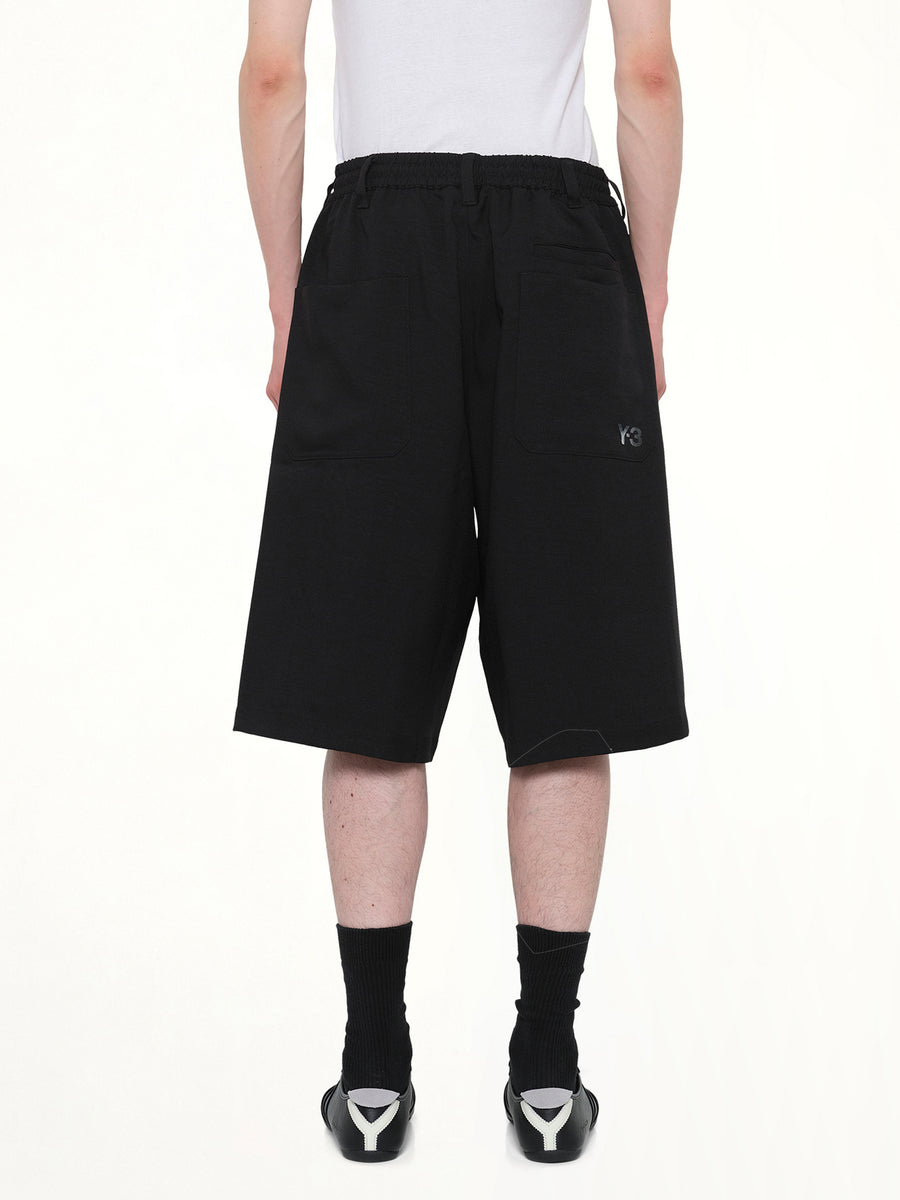Pleated Shorts in Black
