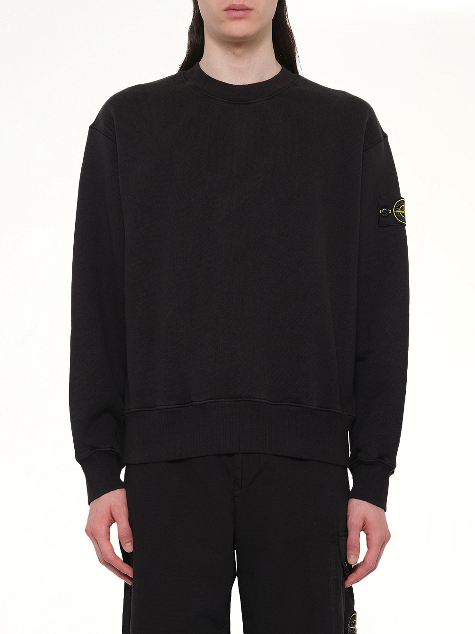 610002 Heavy Cotton Fleece Sweatshirt in Black