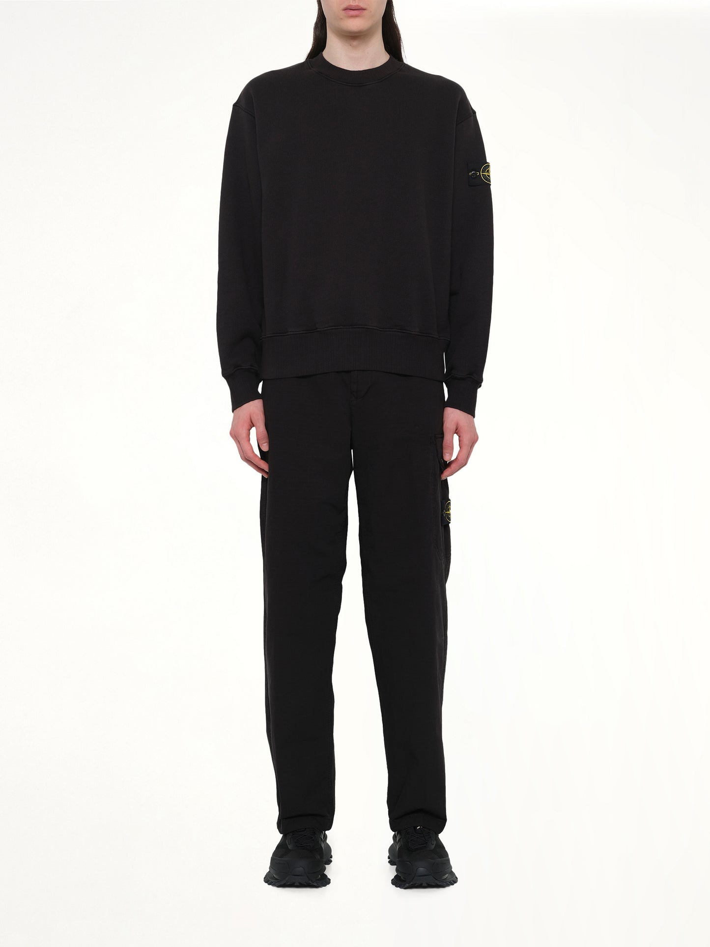 610002 Heavy Cotton Fleece Sweatshirt in Black