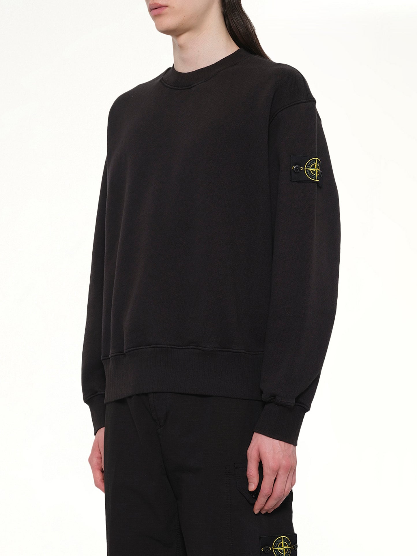 610002 Heavy Cotton Fleece Sweatshirt in Black