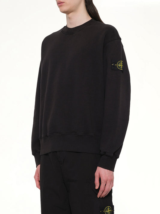 610002 Heavy Cotton Fleece Sweatshirt in Black