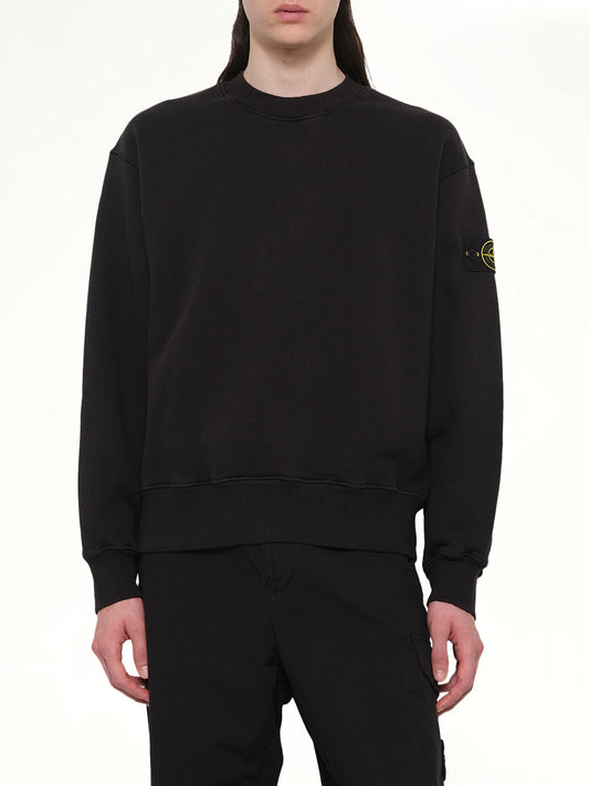 610002 Heavy Cotton Fleece Sweatshirt in Black