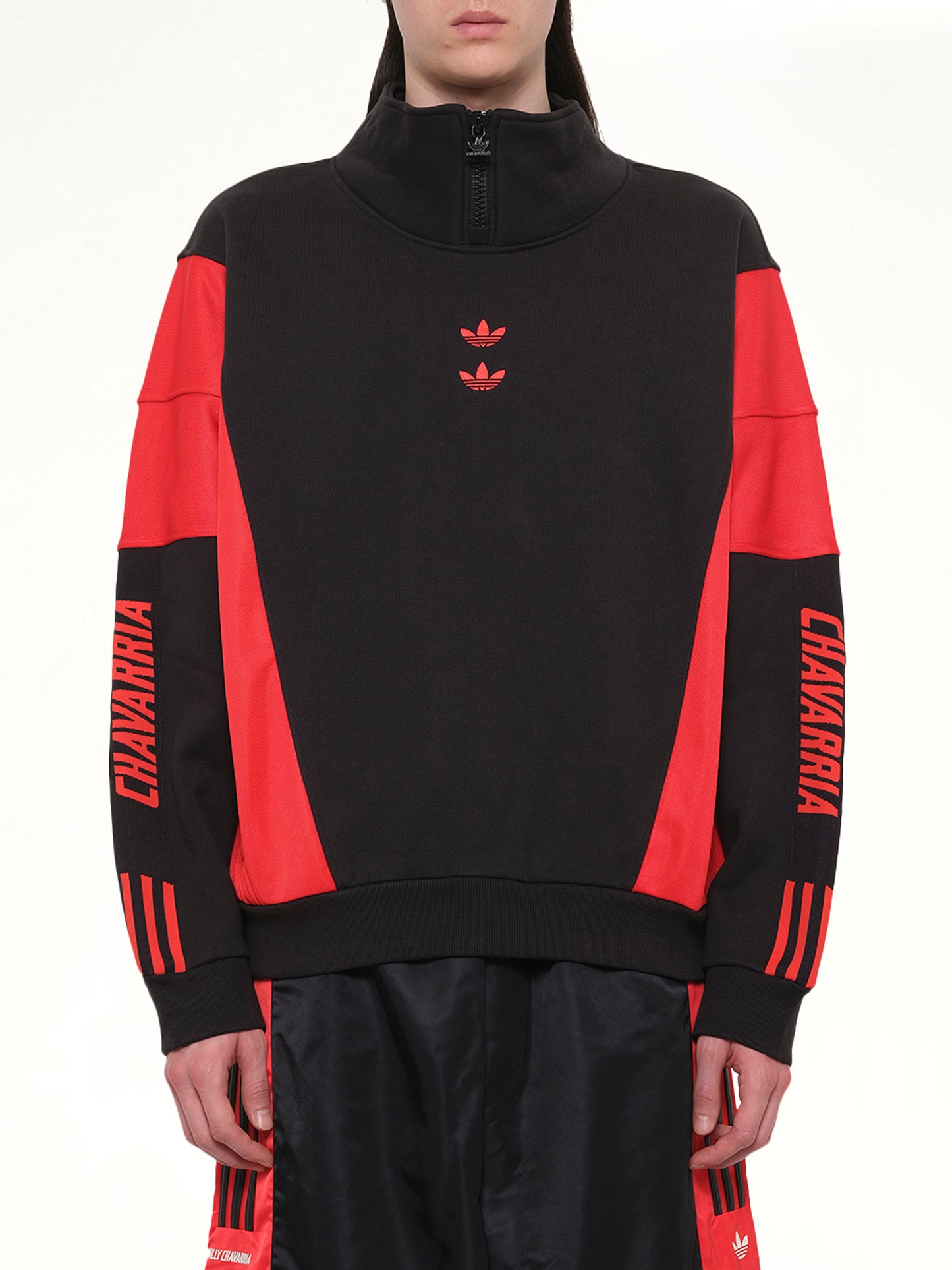 Adidas X Chavarria Watsonville Mockneck in Black/Red