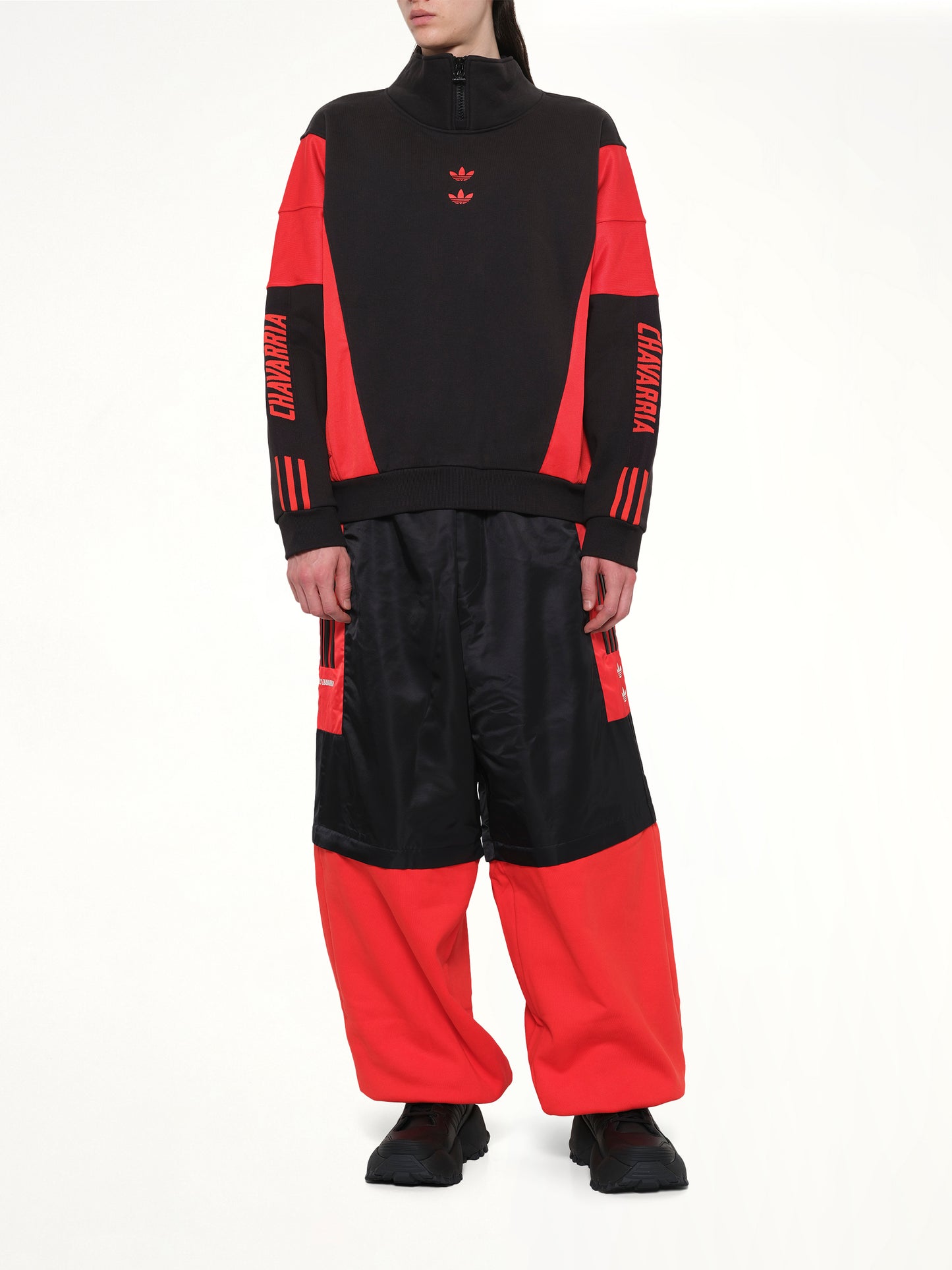 Adidas X Chavarria Watsonville Mockneck in Black/Red