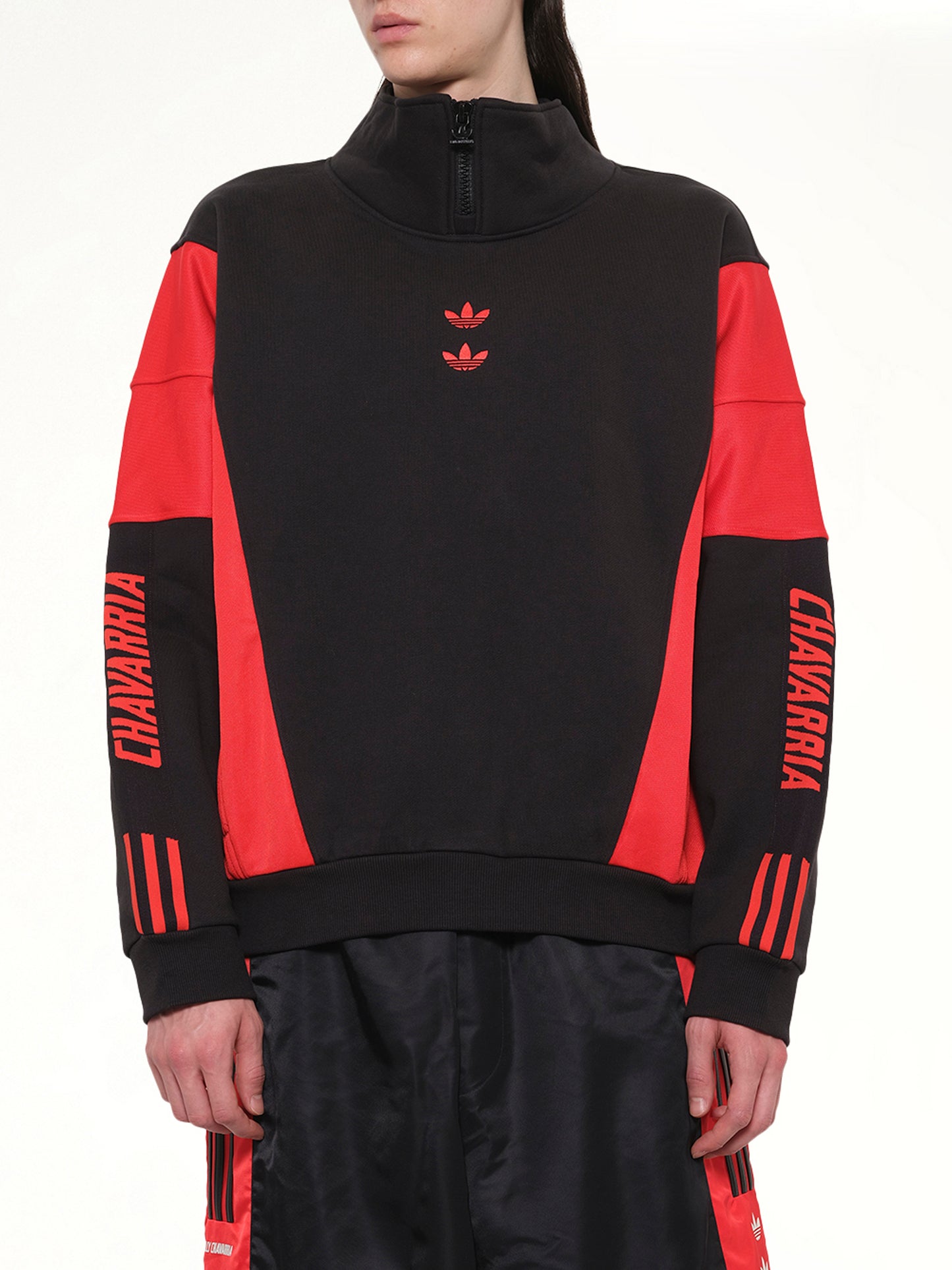 Adidas X Chavarria Watsonville Mockneck in Black/Red