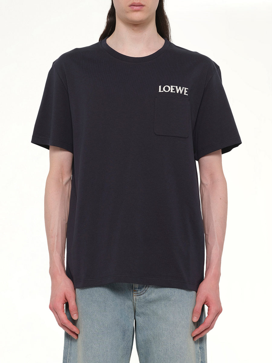 Loewe Relaxed Fit T-Shirt in Dark Navy Blue
