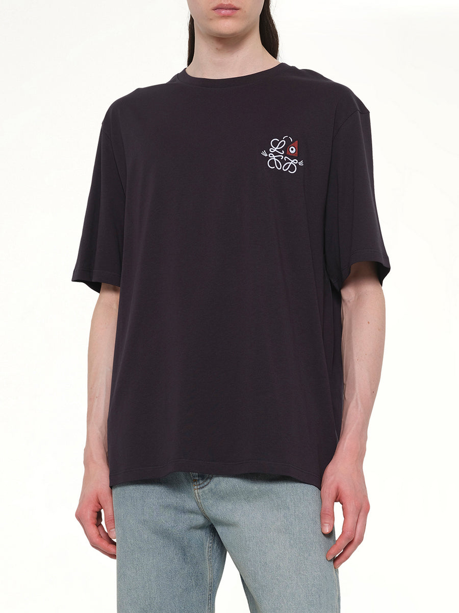 Loose Fit T-Shirt in Navy Blue