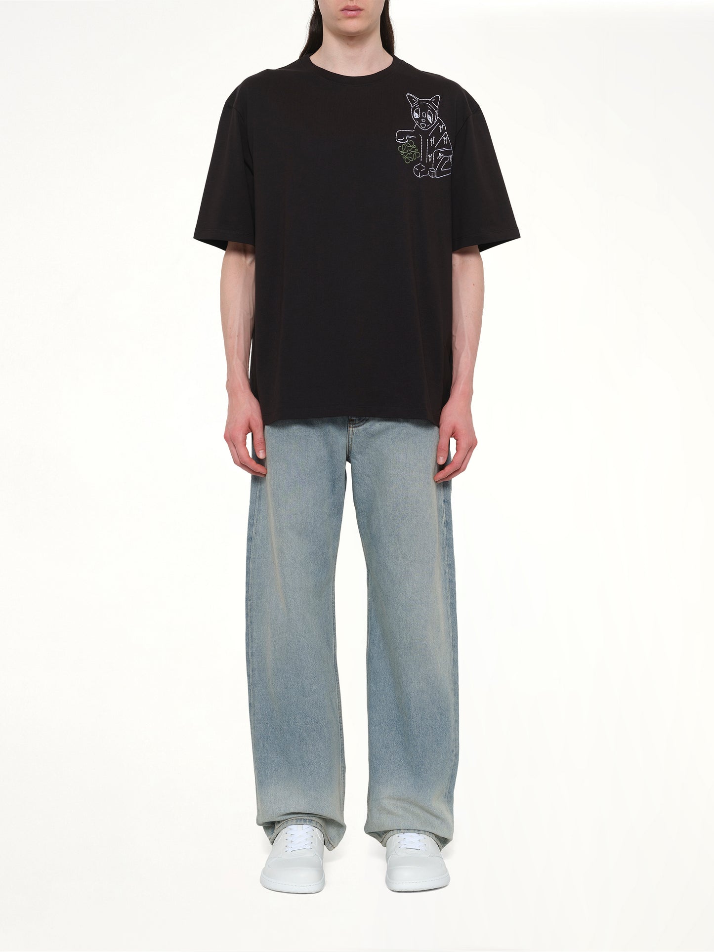 Louis Wain Loose Fit T-Shirt in Black