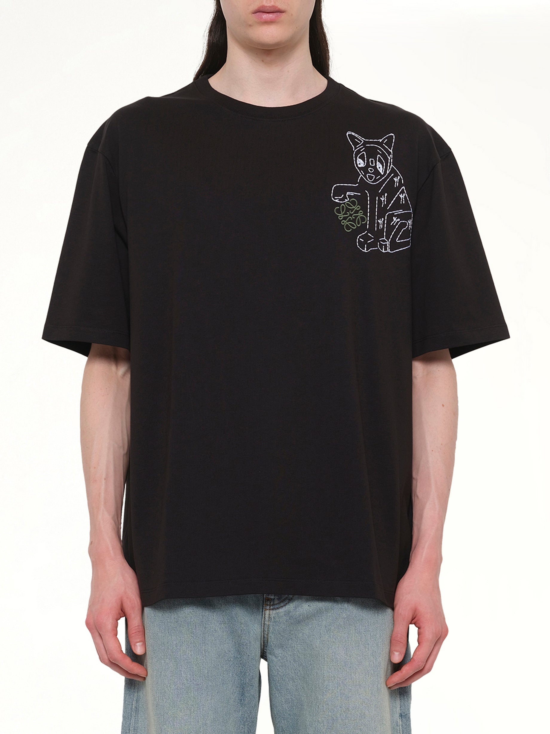 Louis Wain Loose Fit T-Shirt in Black