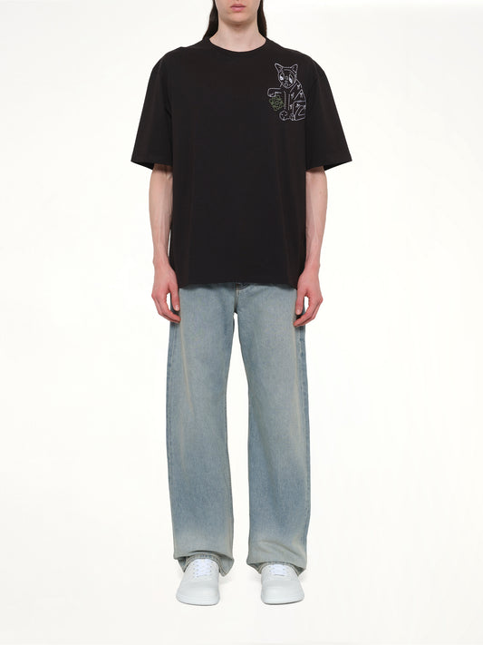 Louis Wain Loose Fit T-Shirt in Black