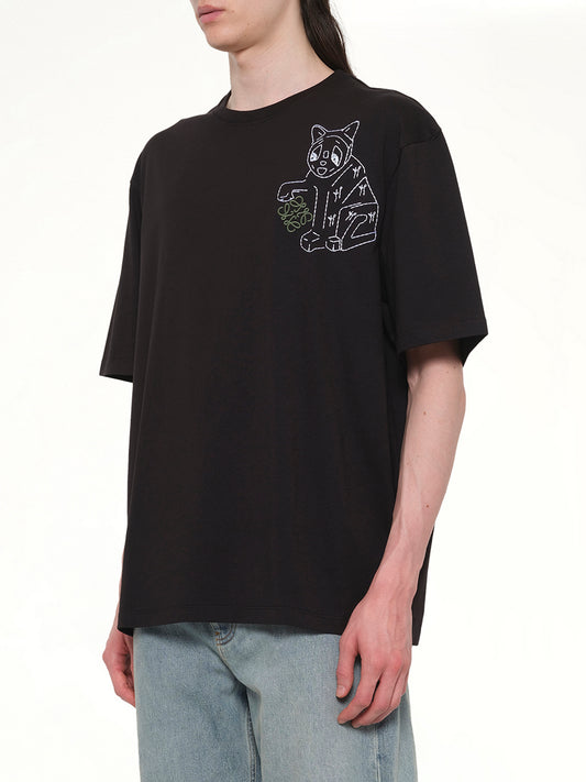 Louis Wain Loose Fit T-Shirt in Black