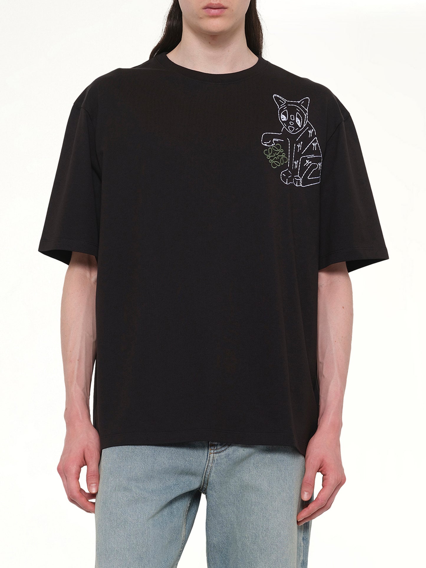 Louis Wain Loose Fit T-Shirt in Black