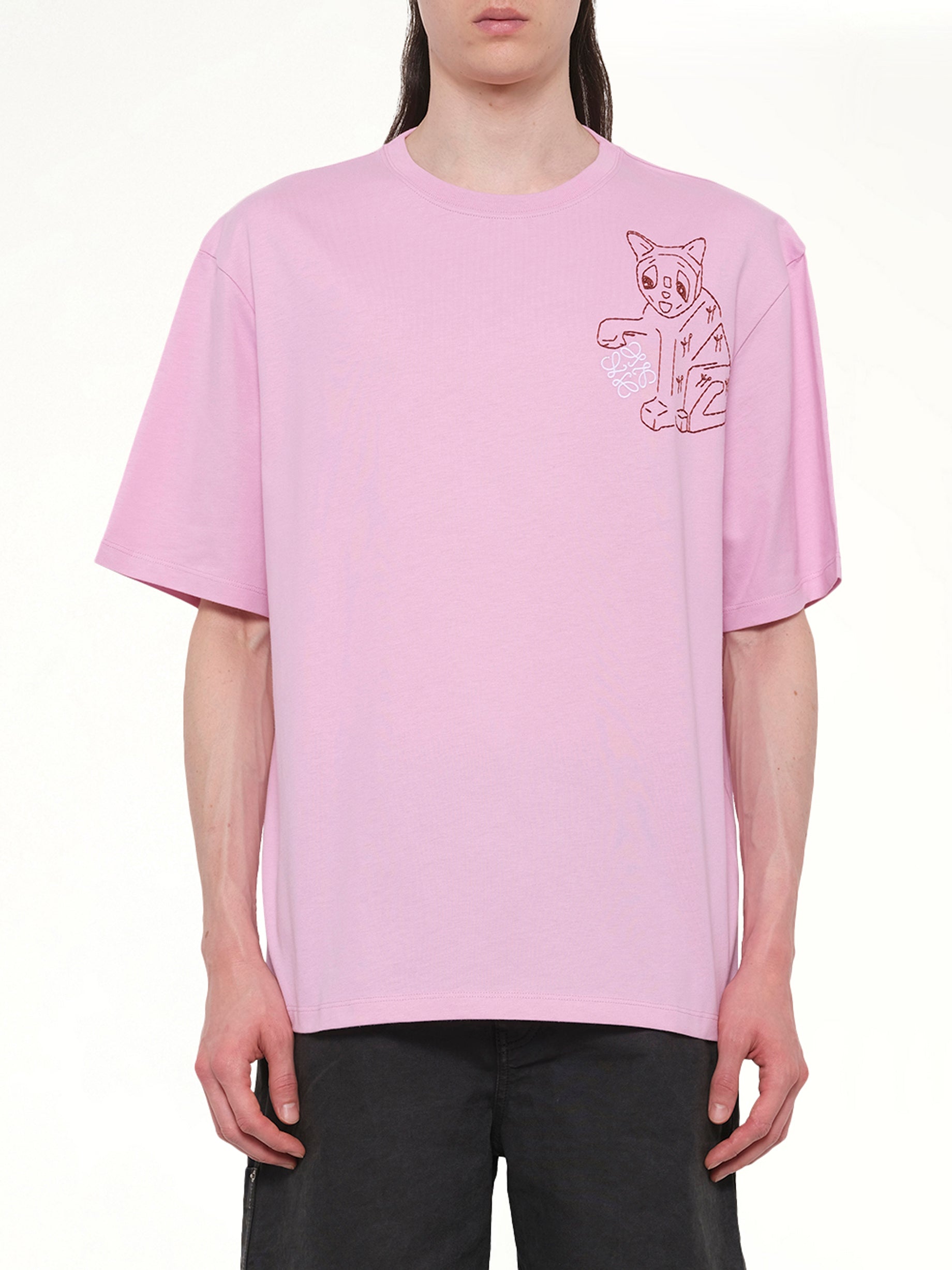 Louis Wain Loose Fit T-Shirt in Pink