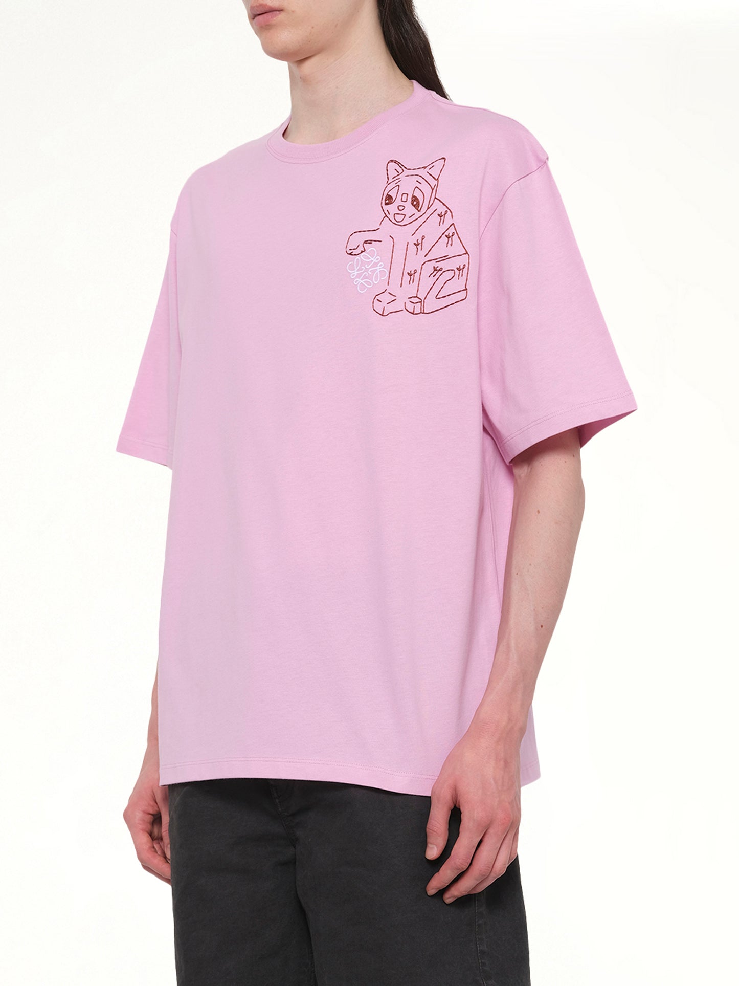 Louis Wain Loose Fit T-Shirt in Pink