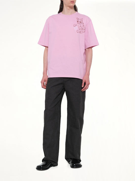 Louis Wain Loose Fit T-Shirt in Pink