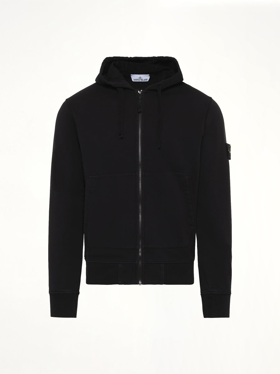 6100061 Cotton Fleece Hoodie in Black