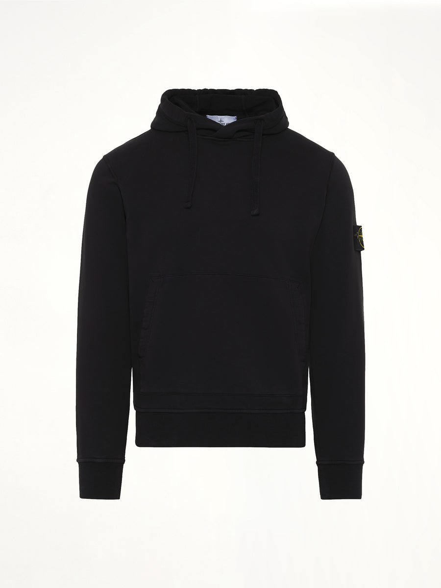 6100062 Cotton Fleece Hoodie in Black