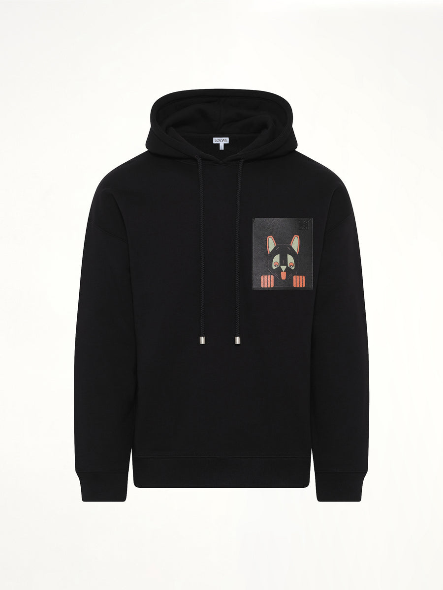 Louis Wain Relaxed Hoodie in Black
