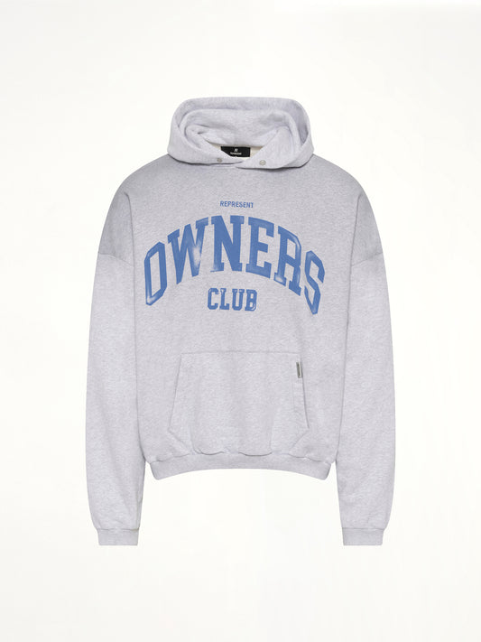 Represent Owners Club Hoodie in Sprayed Ice Grey Marl