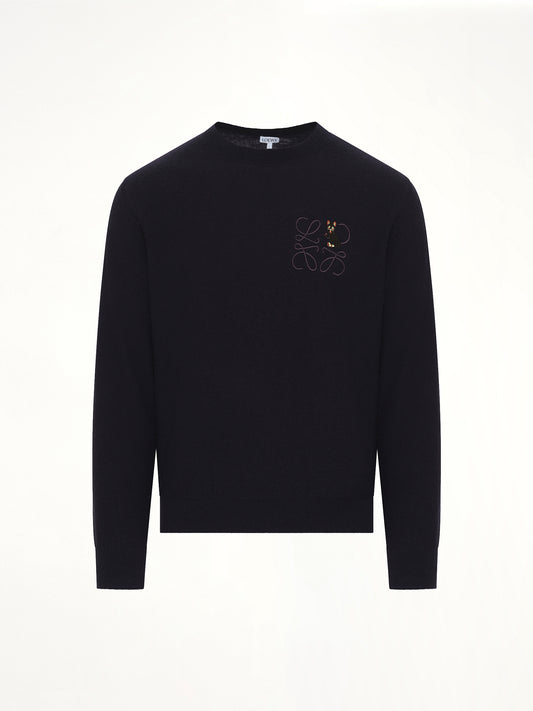 Knit Sweater in Dark Navy Blue