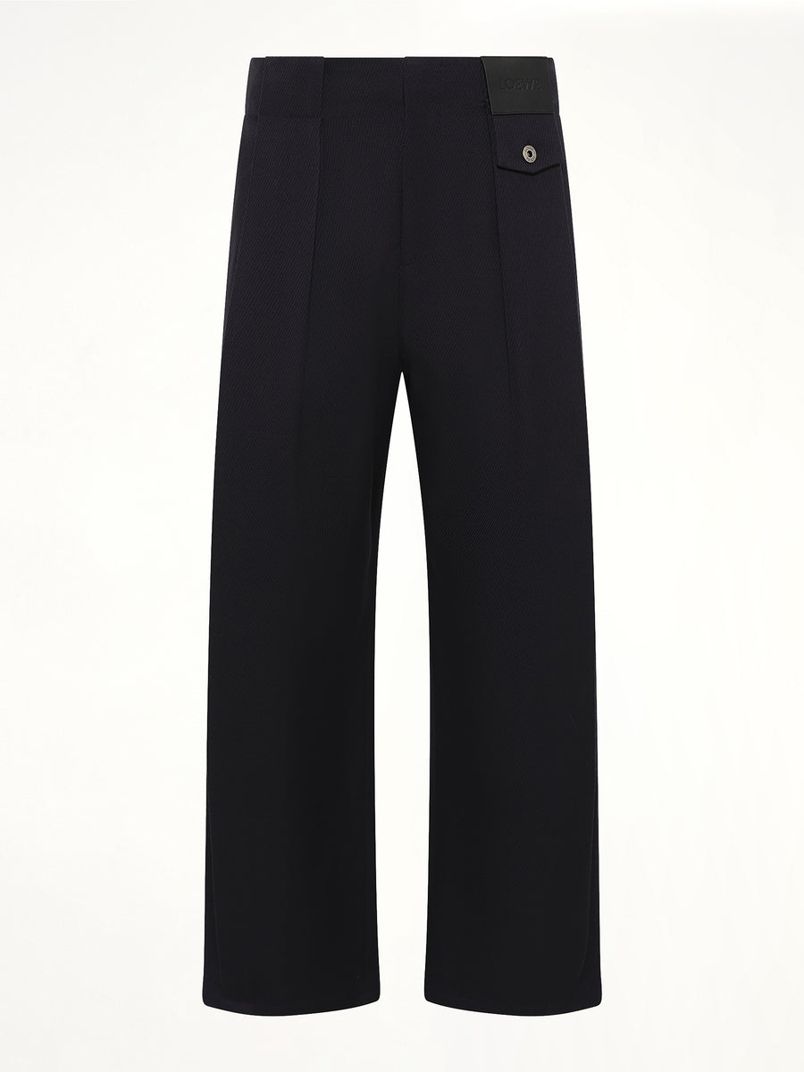 Belted Trouser AF in Dark Navy Blue