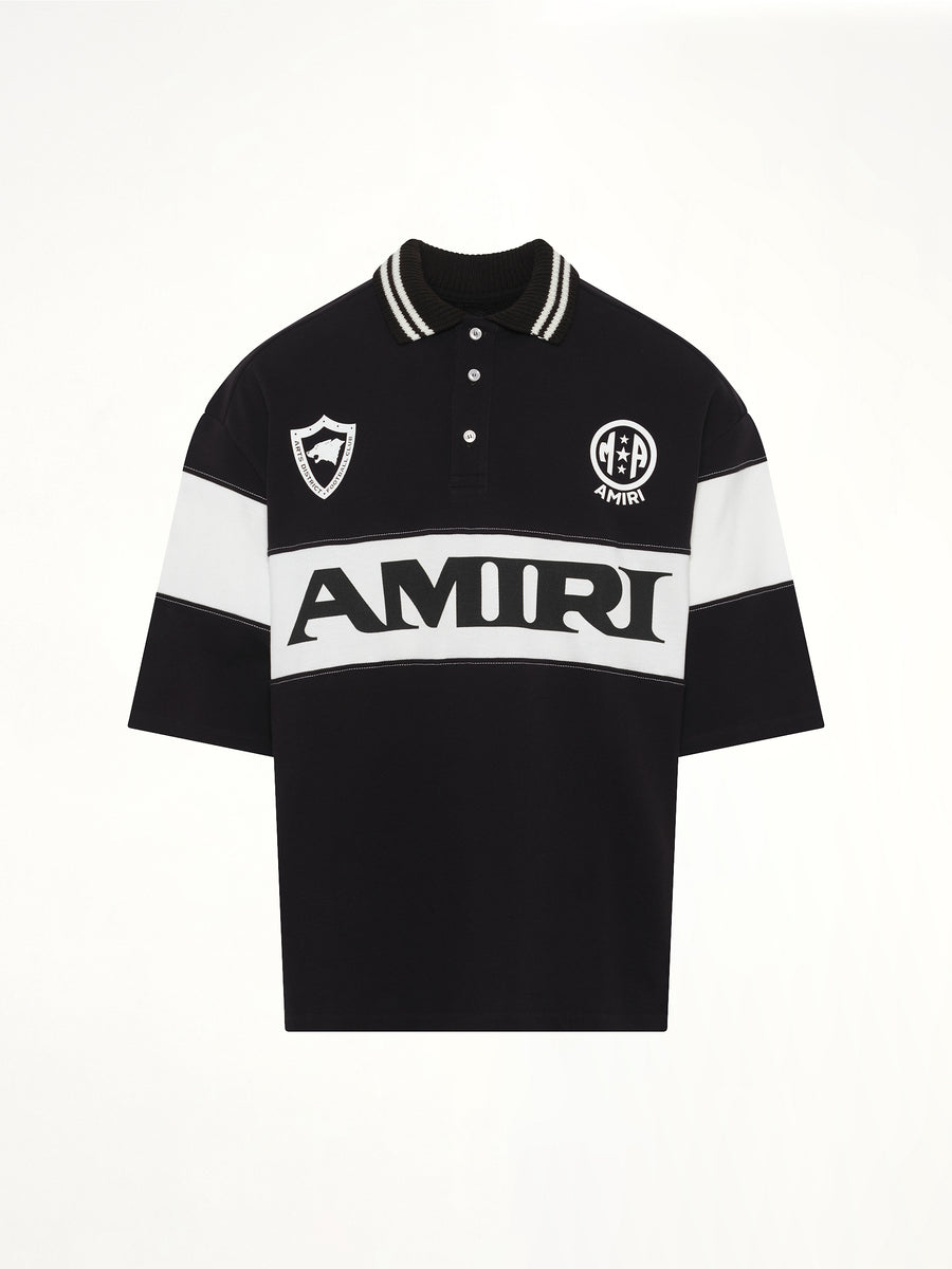 Amiri Sport Oversized Polo in Black