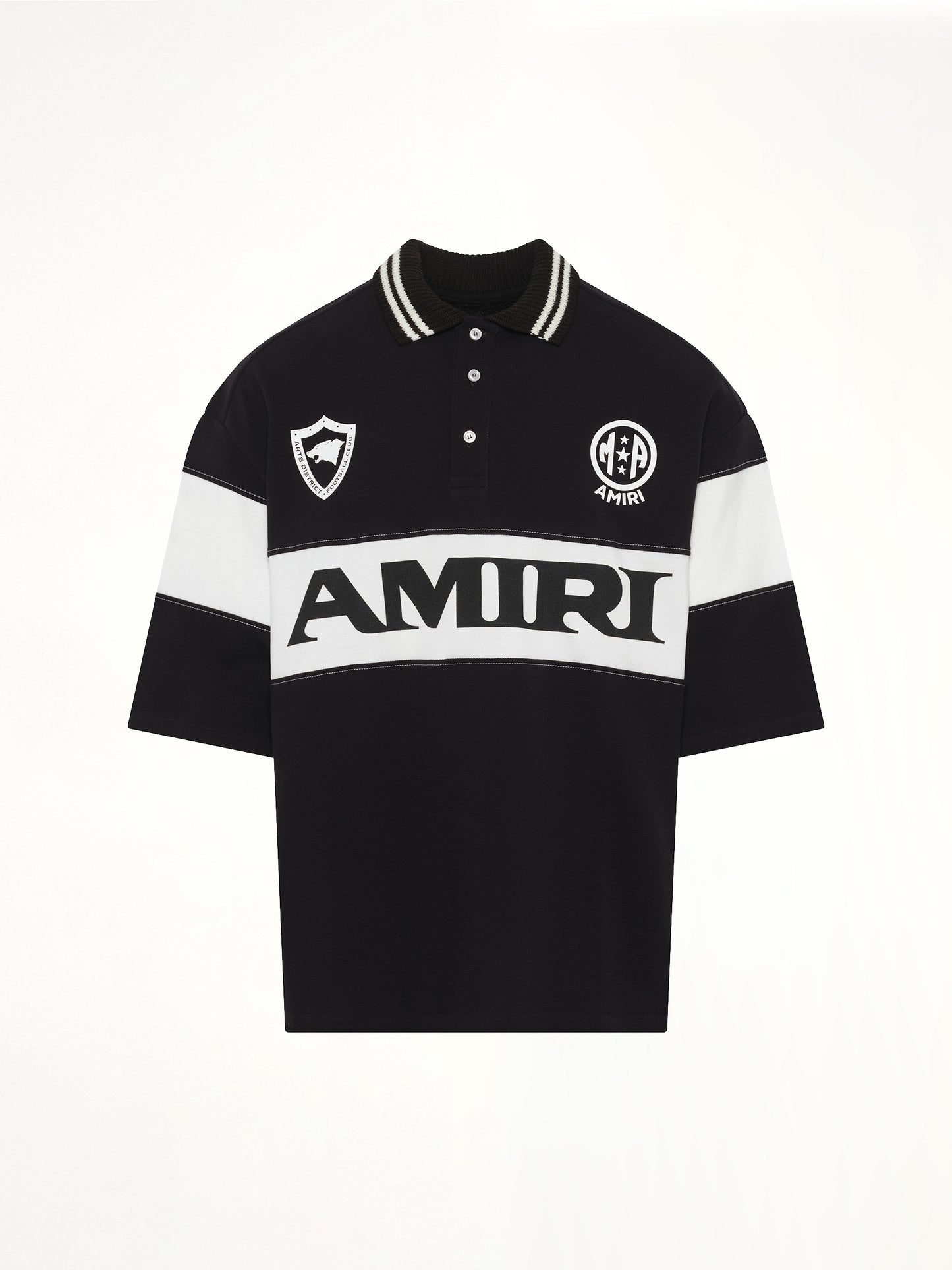 Amiri Sport Oversized Polo in Black