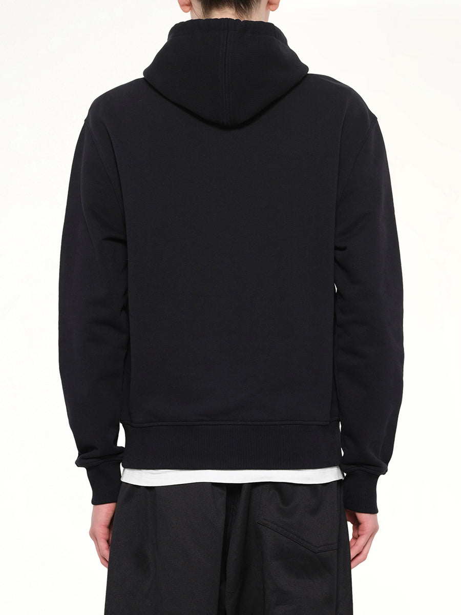 Contrasted Ami De Coeur Hoodie in Black