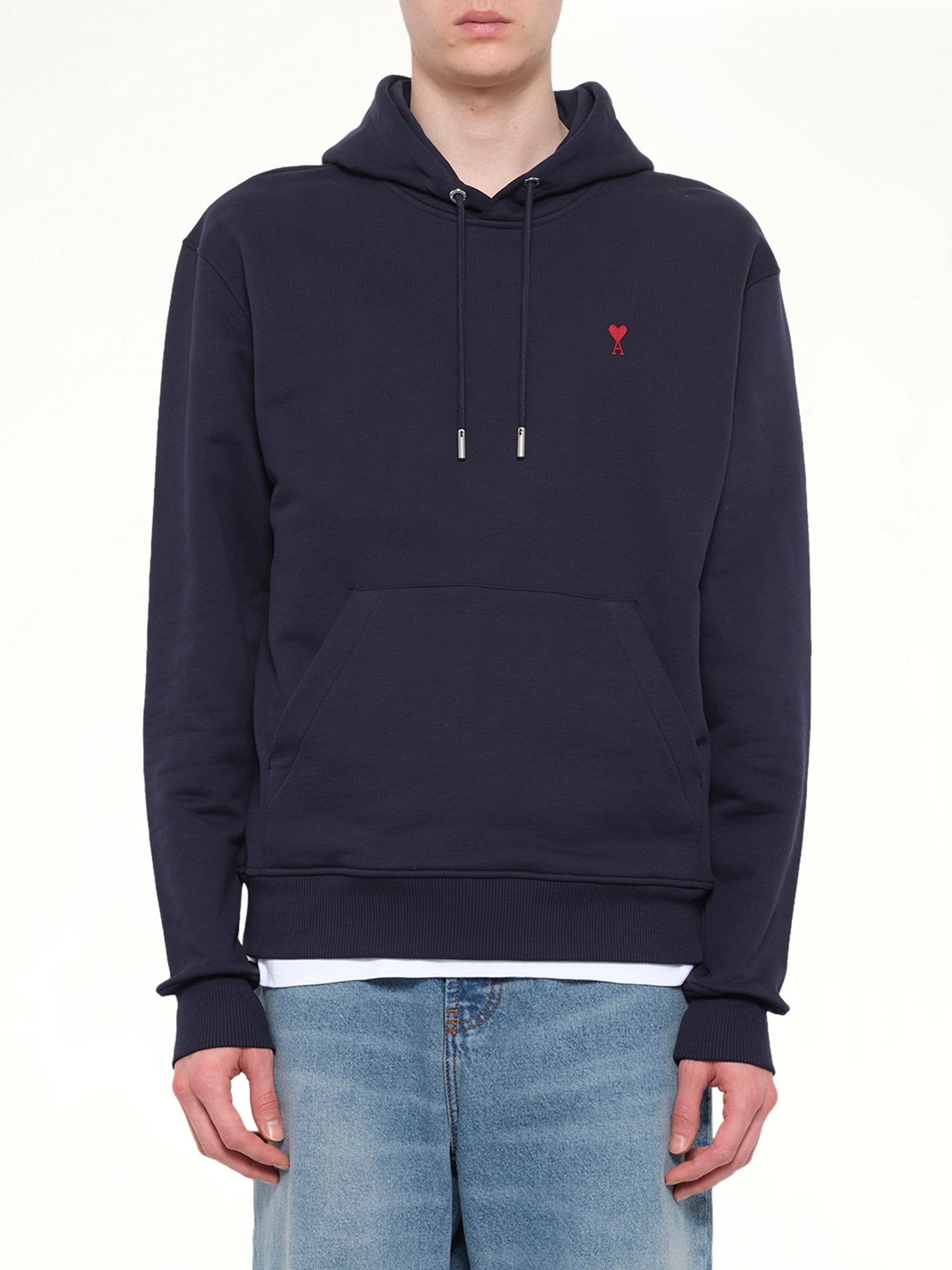 Red Ami De Coeur Hoodie in Navy