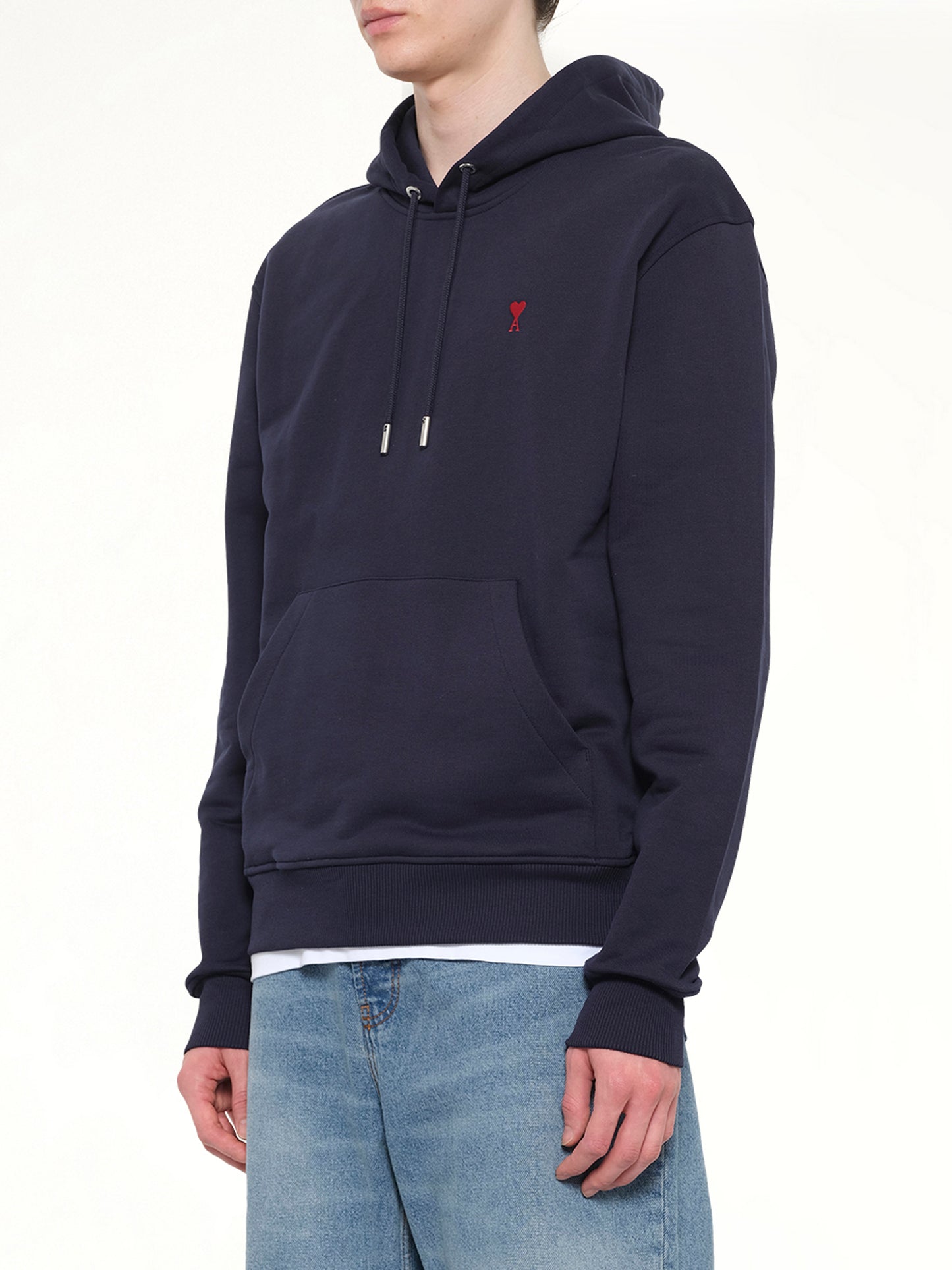 Red Ami De Coeur Hoodie in Navy