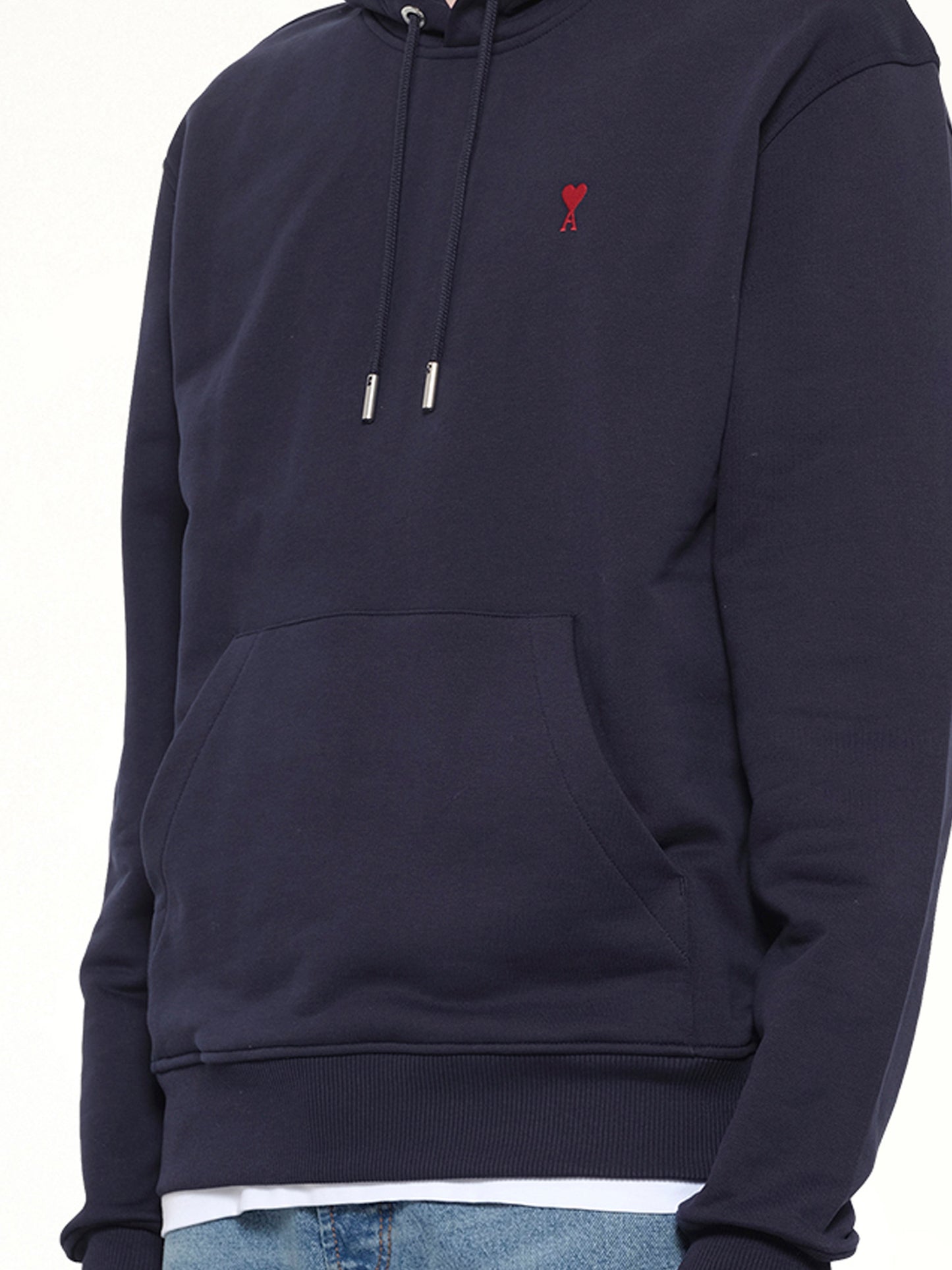 Red Ami De Coeur Hoodie in Navy