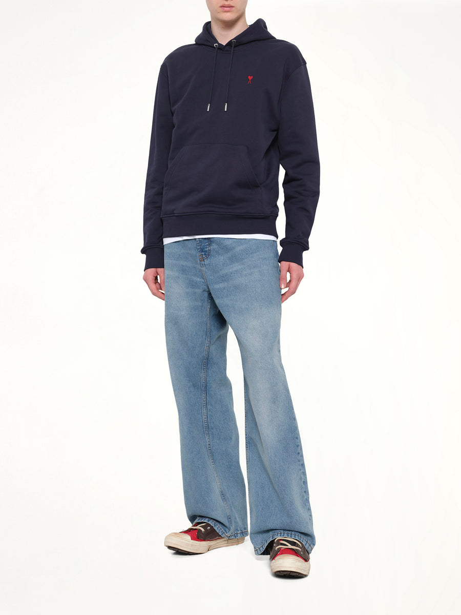 Ami De Coeur Hoodie in Navy/Red
