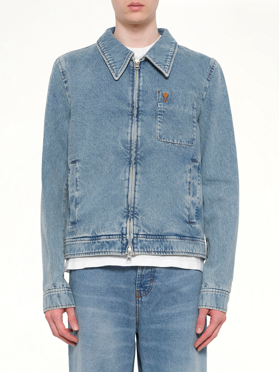 Contrasted ADC Denim Jacket in Blue