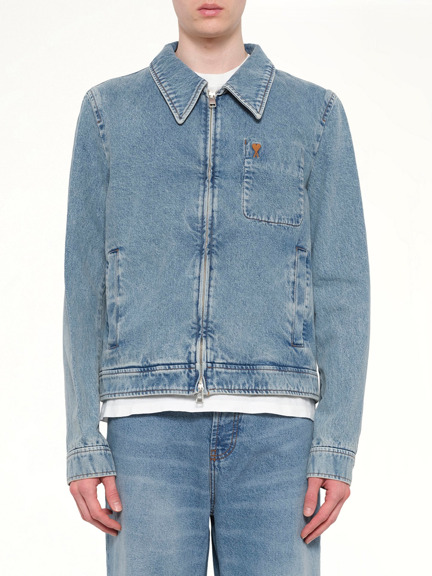 Contrasted ADC Denim Jacket in Blue