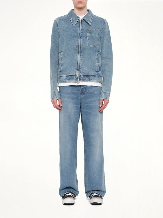 Contrasted ADC Denim Jacket in Blue
