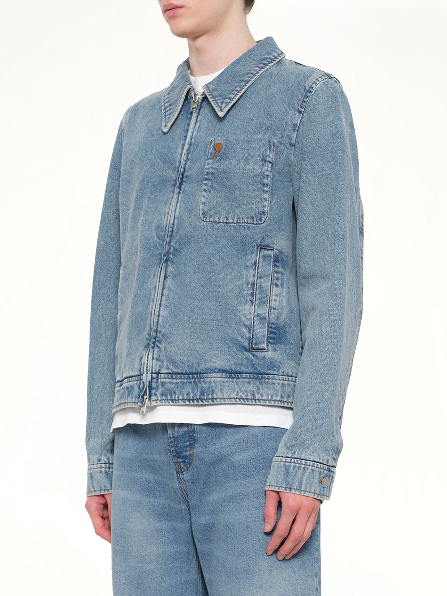 Contrasted ADC Denim Jacket in Blue