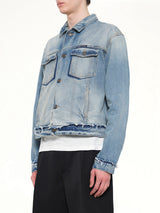 워시드 데님 재킷 블루