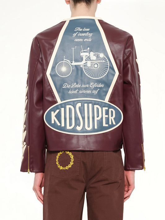 Kidsuper X Mercedes Benz Racer Jacket in Burgundy