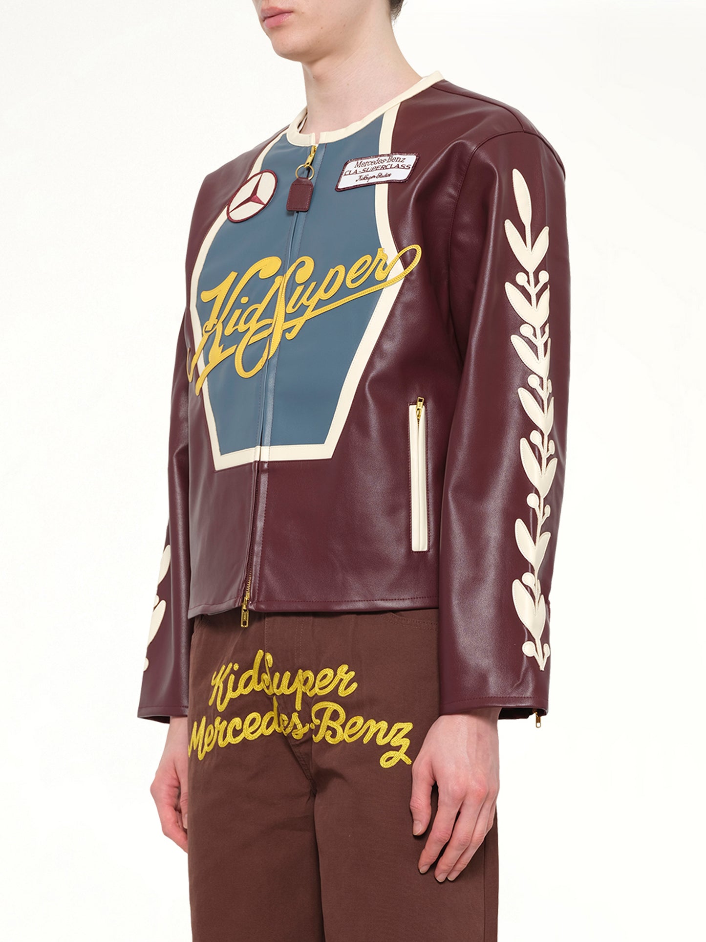 Kidsuper X Mercedes Benz Racer Jacket in Burgundy