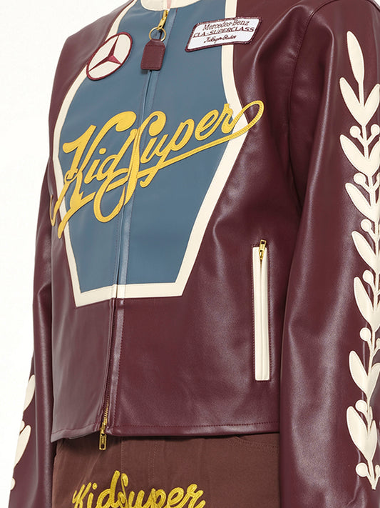 Kidsuper X Mercedes Benz Racer Jacket in Burgundy