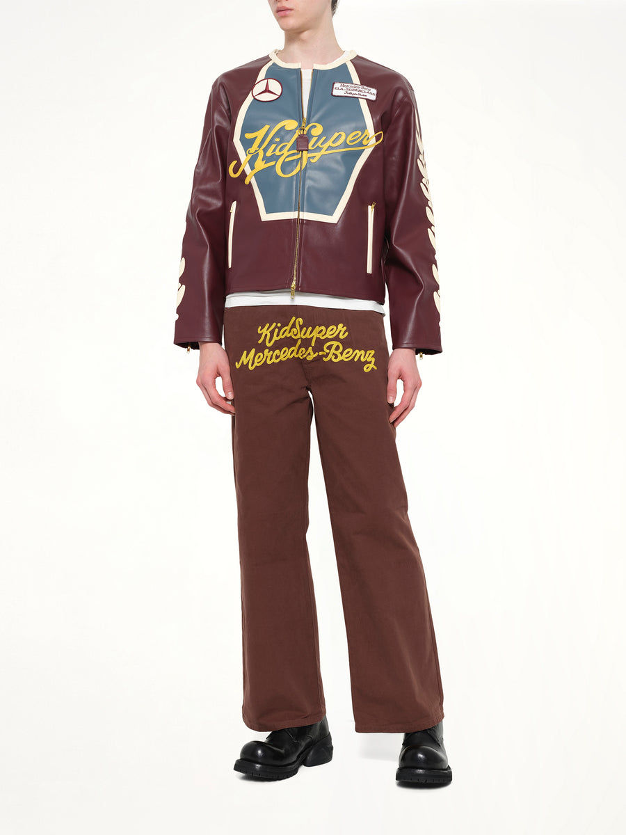 Kidsuper X Mercedes Benz Racer Jacket in Burgundy