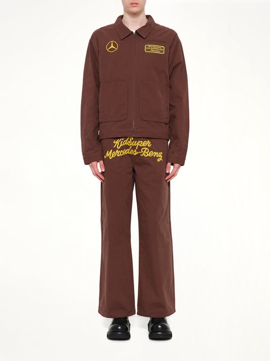 Kidsuper X Mercedes Benz Work Jacket in Brown