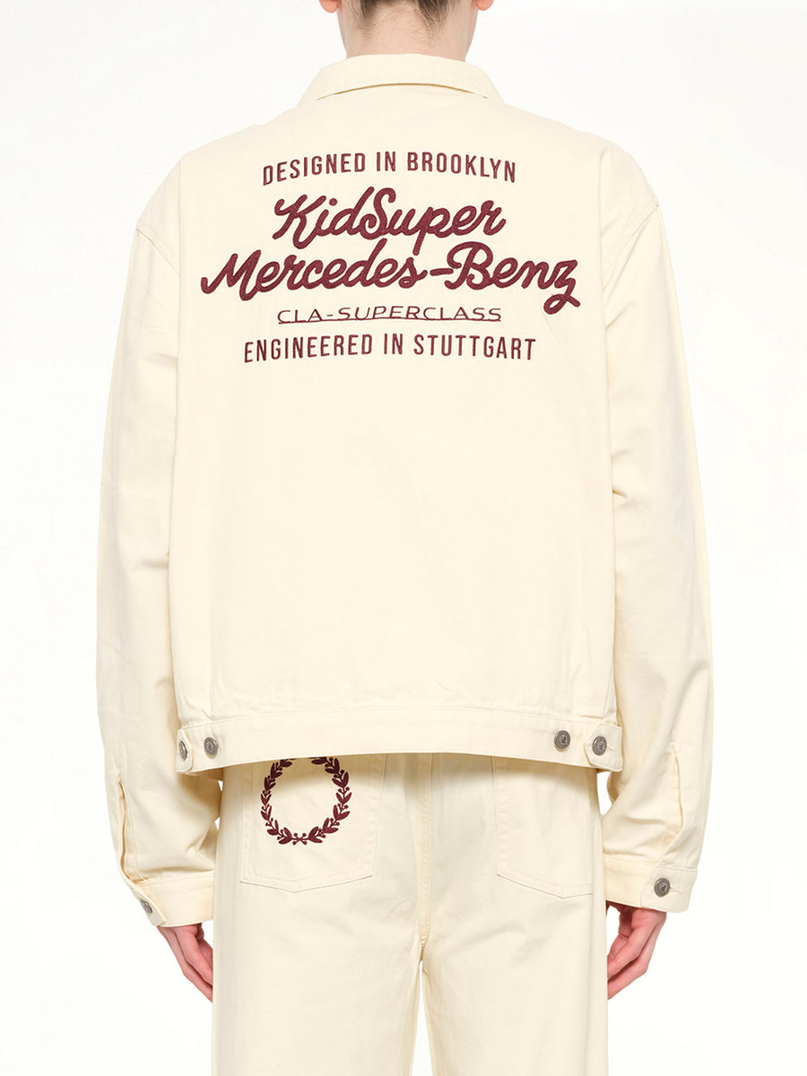 Kidsuper X Mercedes Benz Work Jacket in Cream