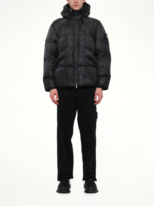 4100062 Hand Sprayed Reflective Puffer in Black