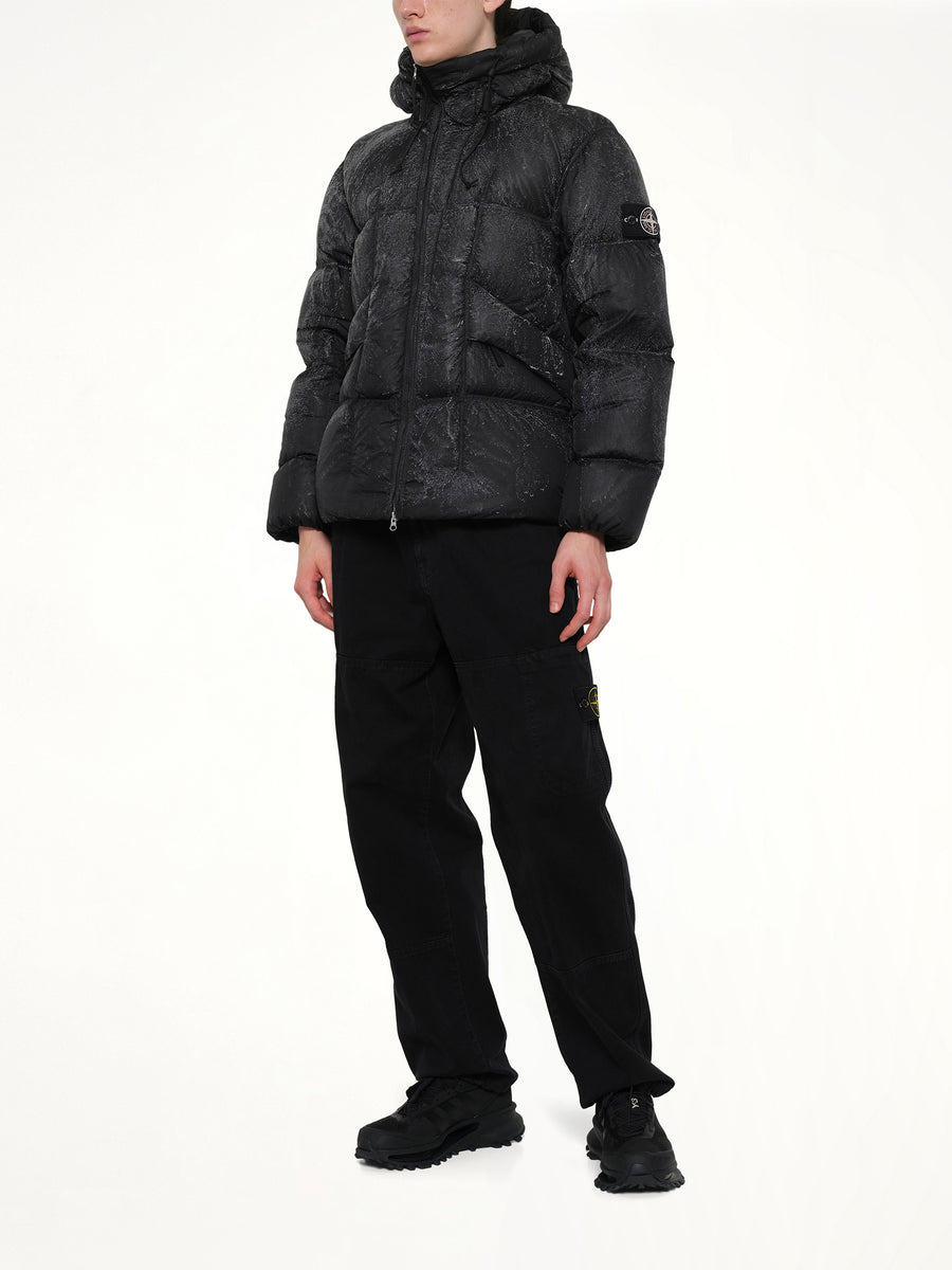 4100062 Hand Sprayed Reflective Puffer in Black