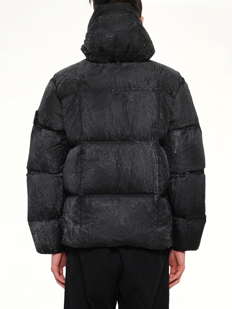4100062 Hand Sprayed Reflective Puffer in Black