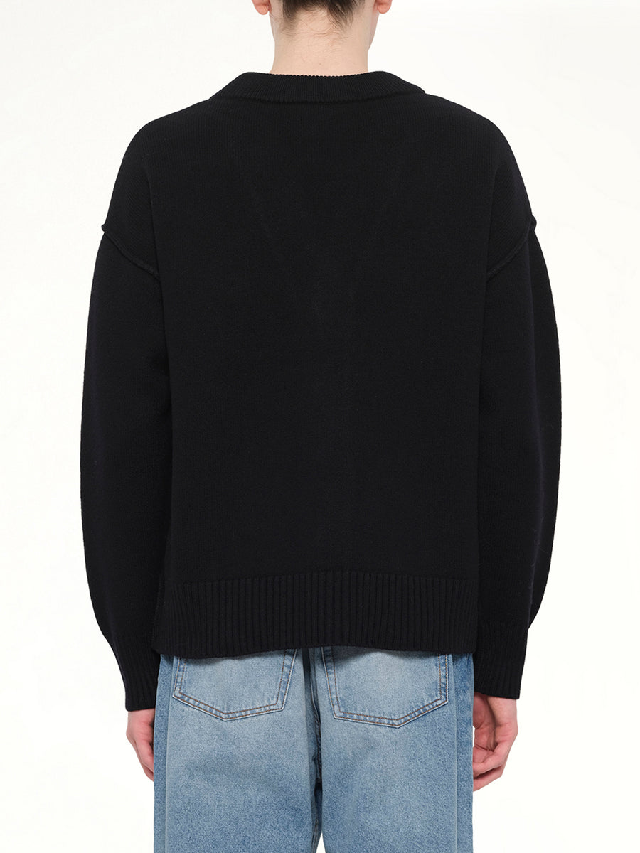 Ami De Coeur Cardigan in Black
