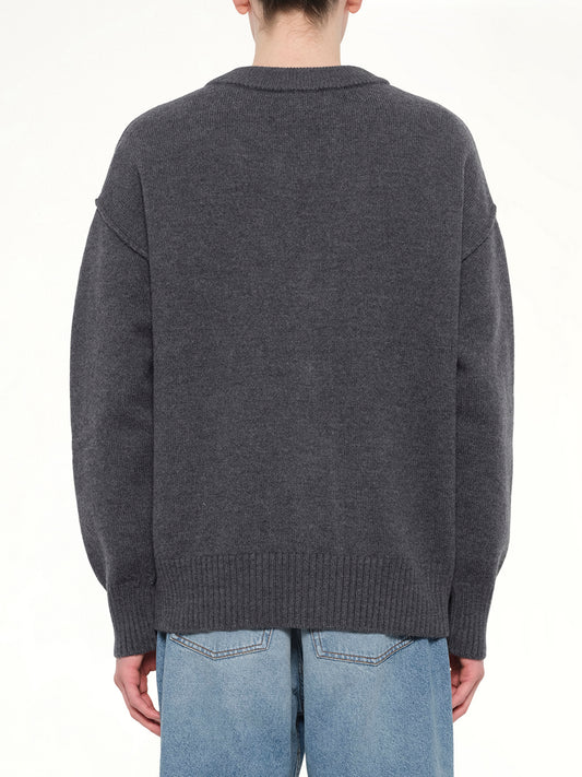 Red Ami De Coeur Cardigan in Grey